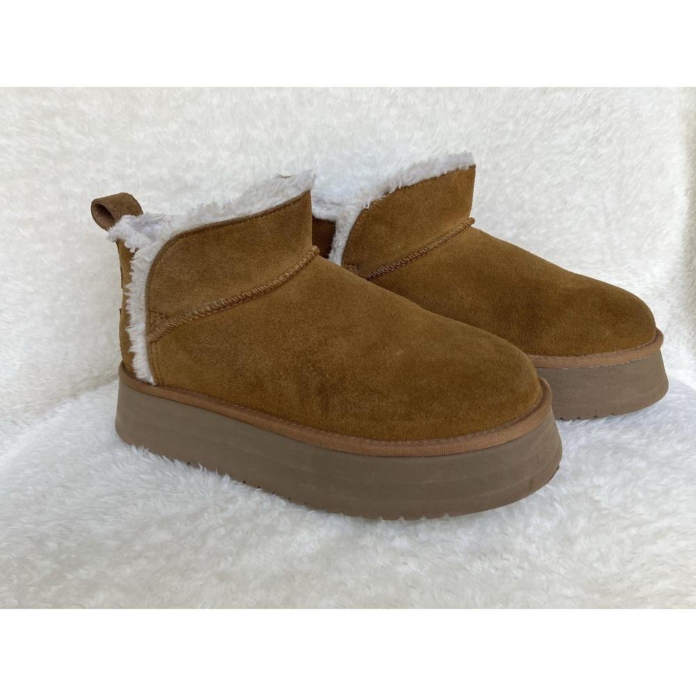 Koolaburra By UGG Platform Boots In Chestnut Women's Sz 6